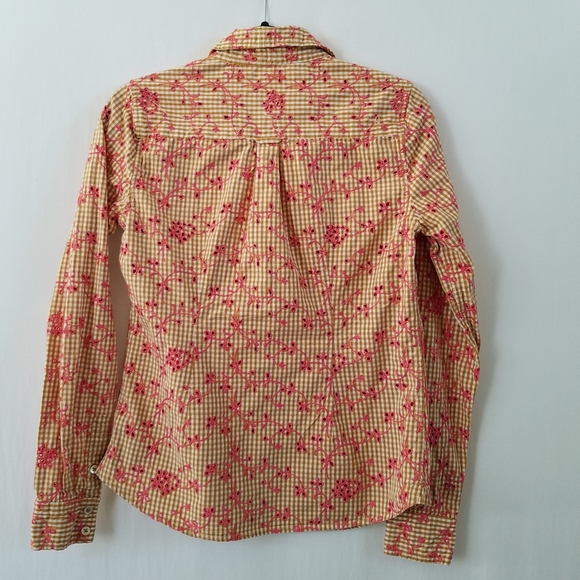 5/$30 Anthropologie Odille Embroidered Shirt - Picture 5 of 8